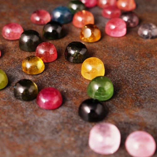 Multi coloured Tourmaline Cabochons